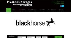 Desktop Screenshot of prestonsgarages.co.uk